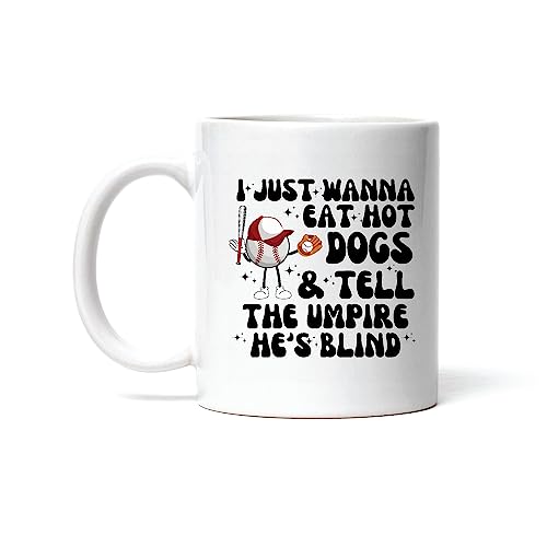 Funny Baseball Gift Idea for Baseball Lovers Umpire Blind Joke 11oz 15oz White Coffee Mug