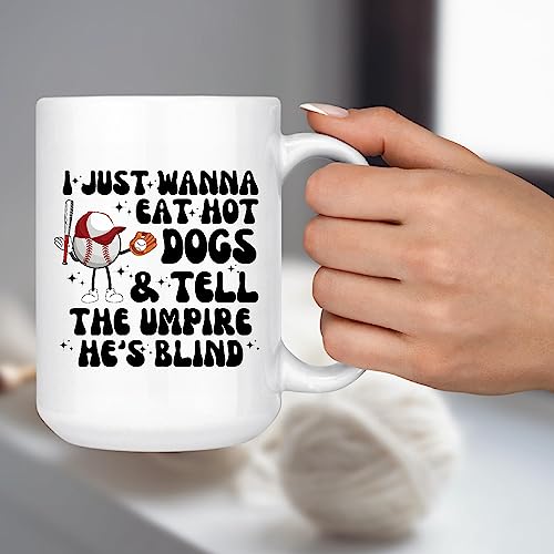 Funny Baseball Gift Idea for Baseball Lovers Umpire Blind Joke 11oz 15oz White Coffee Mug