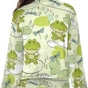 Kigai Cartoon Frogs Dragonflies Jogging Suits for Women Lounge Cozy Long Sleeve Half Zip Lapel Collar Sweatsuit Set,L