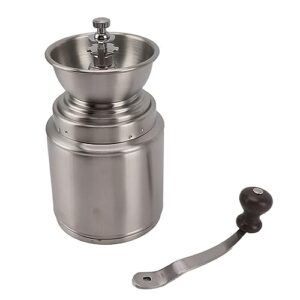 Hand Crank Coffee Grinder 304 Stainless Steel Grinding Degree, Detachable Mill with Individual Bean Container, Manual Operation for Home Use (Large)