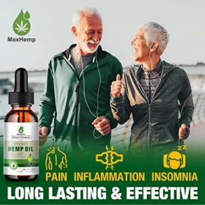 (2 Pack) Hemp Oil Organic Premium - 2,800,000 Maximum Strength - 100% Natural Hemp Drops Tincture - Hemp Oils with Vegan, Non-GMO, Grown and Made in USA