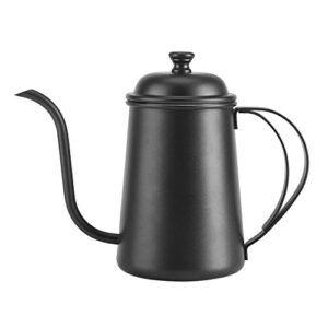 ikunde 650ml stainless steel gooseneck spout kettle coffee tea home brewing drip pot black