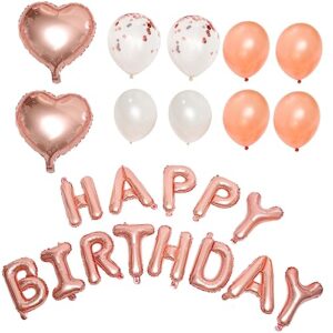 Totority 4 Sets birthday balloon set birthday balloons girl birthday party decorations girl birthday decorations birthday balloon banner birthday party supplies Miss aluminum film letter