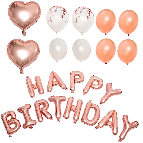 Totority 4 Sets birthday balloon set birthday balloons girl birthday party decorations girl birthday decorations birthday balloon banner birthday party supplies Miss aluminum film letter