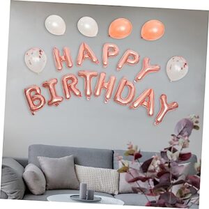 Totority 4 Sets birthday balloon set birthday balloons girl birthday party decorations girl birthday decorations birthday balloon banner birthday party supplies Miss aluminum film letter