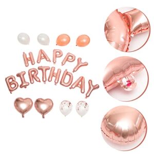 Totority 4 Sets birthday balloon set birthday balloons girl birthday party decorations girl birthday decorations birthday balloon banner birthday party supplies Miss aluminum film letter