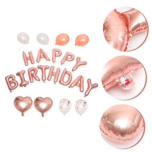 Totority 4 Sets birthday balloon set birthday balloons girl birthday party decorations girl birthday decorations birthday balloon banner birthday party supplies Miss aluminum film letter