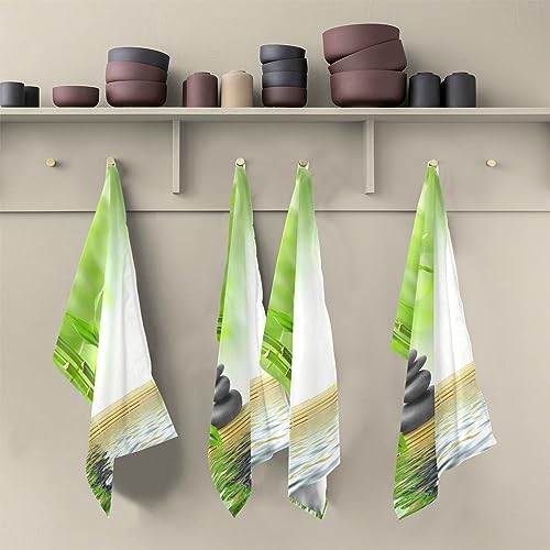 Kigai 1 Pack Zen Basalt Rocks Kitchen Towels Highly Absorbent, Super Soft Dishcloths 18 x 28 Inches Reusable Quick Drying Tea Towels Set for Home,Kitchen Decor
