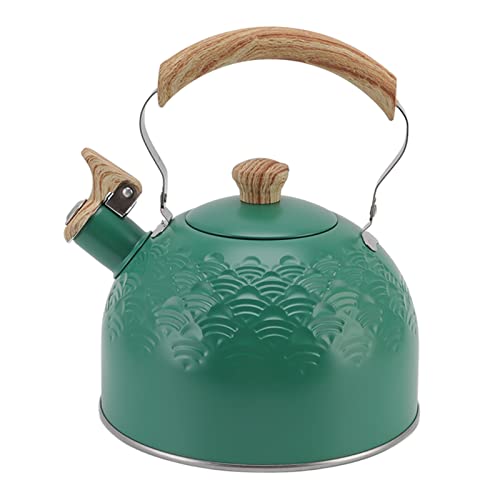 Ikunde Whistling Kettle 2.5L Capacity Stainless Steel Stovetop Teapot for Water Boiling