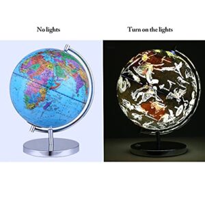 geographic globe Interactive Globe LED Illuminated Constellations At Night AR Educational Globes Of The World With Stand Smart Globe For Kids world globe gift (Diameter 25cm/9.8in+