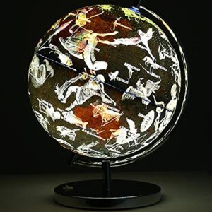 geographic globe Interactive Globe LED Illuminated Constellations At Night AR Educational Globes Of The World With Stand Smart Globe For Kids world globe gift (Diameter 25cm/9.8in+