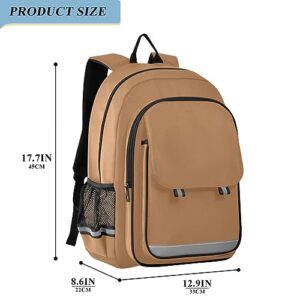 ODAWA Sand Brown Laptop Backpack 16 Inch for Men Middle School Backpack for Boys Book Bags for Boys