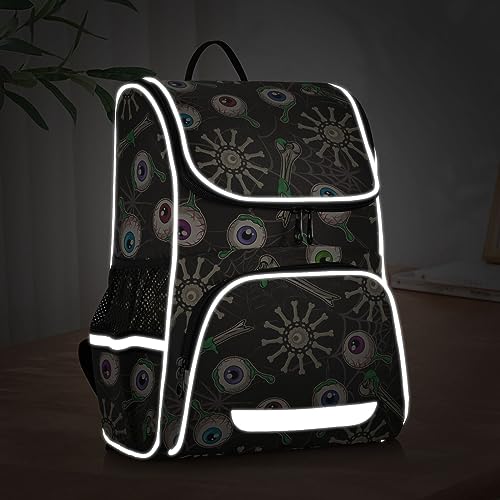 Sletend Large Capacity Printing Student Shoulder Bag for Children Teenagers Eyeball Laptop Bag School Bag for Work School, Men's and Women's Travel Backpack