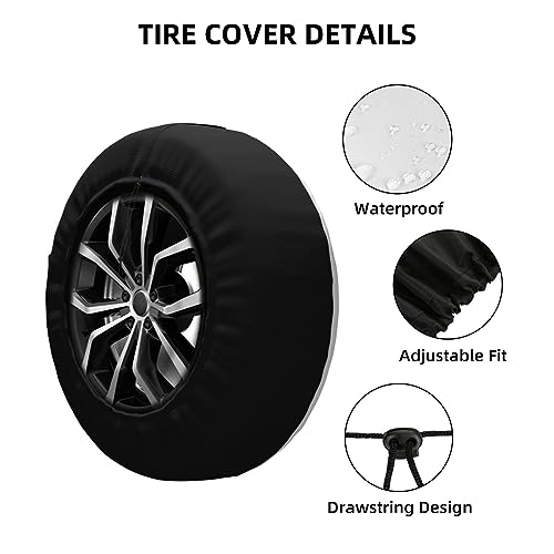 Border Collie Love,Funny Tire Cover Universal Fit Spare Tire Protector for Truck, SUV, Trailer, Camper, Rv