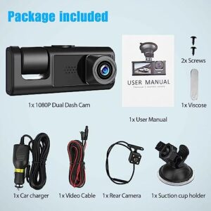 1080P Smart Dash Cam - 2.0Inch IPS Driving Recorder - Car Driving Recorder with Night Vision, Seamless Loop Recording, Emergency Video Lock - Video Recorder for Car