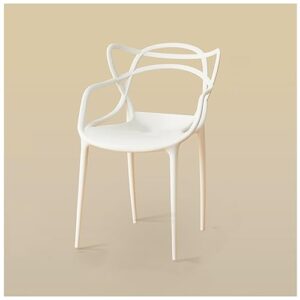 one-piece acrylic stool arc backrest stackable clear sitting stool ergonomics transparent stool crystal chair non-slip mat (color : f)
