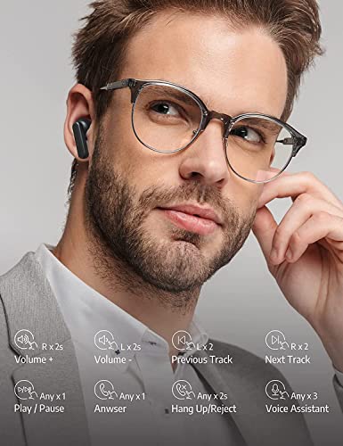 MOFRED Wireless Earbuds Bluetooth 5.0 Headphones with 30H Cycle Playtime Built-in Mic IPX6 Waterproof Headsets with Charging Case for in-Ear Buds Stereo Earphones for Android etc