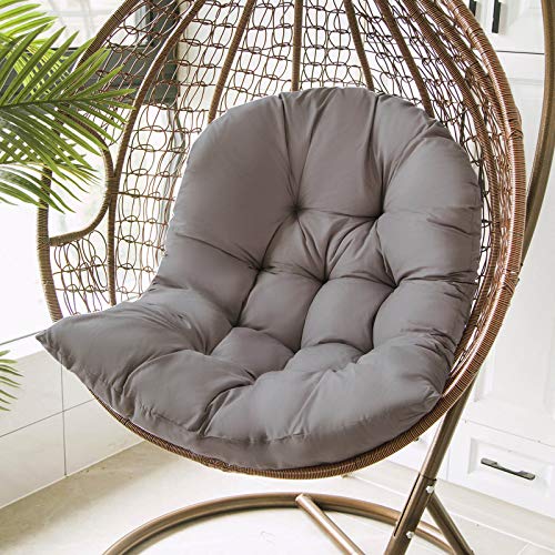 ROTORS Hammock Swing Chair Cushion, Hanging Basket Seat Cushion Pillow, Soft Comfy Hanging Egg Chair Back Cushions Pads for Indoor and Outdoor Patio Garden Offices (Gray)