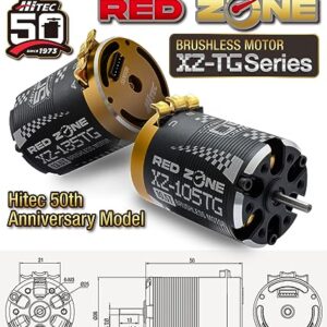 Hi-Tec Red Zone XZ-175TG (17.5T) 50th Anniversary Model Brushless Motor Genuine Japanese Product XZ-TG Series RC Touring Car ESC Compatible with Sensors 61166