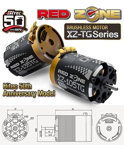 Hi-Tec Red Zone XZ-175TG (17.5T) 50th Anniversary Model Brushless Motor Genuine Japanese Product XZ-TG Series RC Touring Car ESC Compatible with Sensors 61166