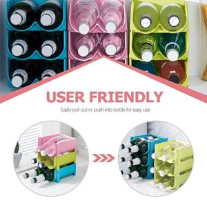 Luxshiny 3Pcs can Rack Free-Standing Bottle Holder Refrigerator can Organizer Fridge Beer Rack Refrigerator Drink Organizer Wine Racks in cabinets Office Drinks Plastic Display Stand