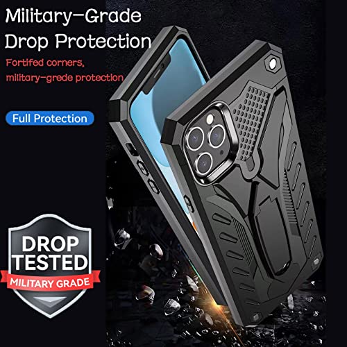 GURSAC Phone case Compatible with Oppo Reno 6 Pro(5G),Military Grade Strong Two Layer PU+TPU Hybrid Full Body Case,Bracket Protective Dustproof Shockproof Cover Phone Cover (Color : Dark Night Black)