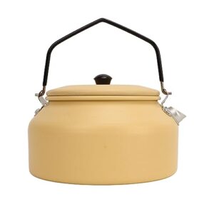 Home Water Pot, Tea Kettle Lightweight Rich Texture for Camping Trips (Cream Yellow)