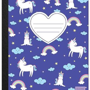 ScribbleMate Cute Composition Notebook Wide Ruled, Set of 3 Composition Notebpooks for Kids, Wide Ruled Composition Notebook for Boys and Girls. 100 pages 200 sheets. 9.75” x 7.5”