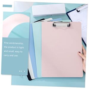 Tofficu 4 Pcs Writing pad exam Paper Clips Pencil Sketch Hand Support Paper folders Office folders a4 Document Holder Conference Note pad Plastic Writing Board Office Clip Boards Letter