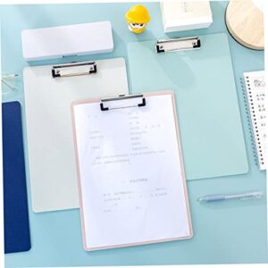 Tofficu 4 Pcs Writing pad exam Paper Clips Pencil Sketch Hand Support Paper folders Office folders a4 Document Holder Conference Note pad Plastic Writing Board Office Clip Boards Letter