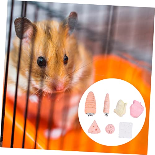 balacoo 14 Pcs pet Molar Stone Rabbit Treats Chinchilla chew Toys Small Animal Toys Rat Calcium Chews Hamster cage Toy Perch Jumping Stand Small pet chew Calcium Stones Small pet chew Toy