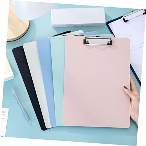 Tofficu 10 Pcs Writing pad Plastic File Folder Paper Folder Staples Plastic clipboard Exam Paper Clips Office Clip Boards Document Organizer Hard Plastic Test Paper Holder Drawing Board a4