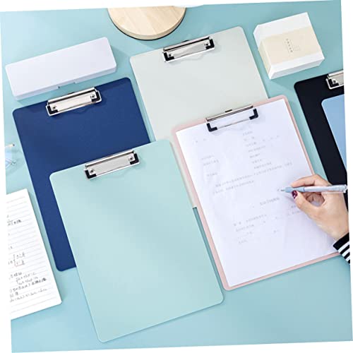 Tofficu 10 Pcs Writing pad Plastic File Folder Paper Folder Staples Plastic clipboard Exam Paper Clips Office Clip Boards Document Organizer Hard Plastic Test Paper Holder Drawing Board a4