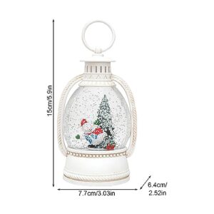 Snow Scene Lamp - Christmas Lanterns Snow Globes,Built-in Light-up Design Christmas Lanterns, Snowman Christmas Decorations for Children Gifts Buogint