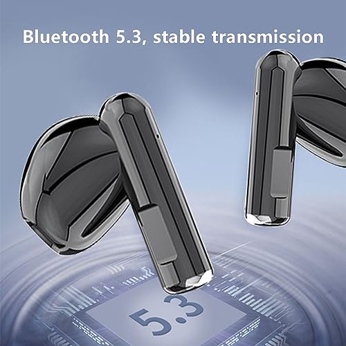 Yrmaups Bluetooth Headphones Wireless Earbuds, Light-Weight Sports Ear Buds with Charge Cases, IPX4 Water Proof Headset with Microphone Cordless Earphone Suitable for TV Phone PC Laptop