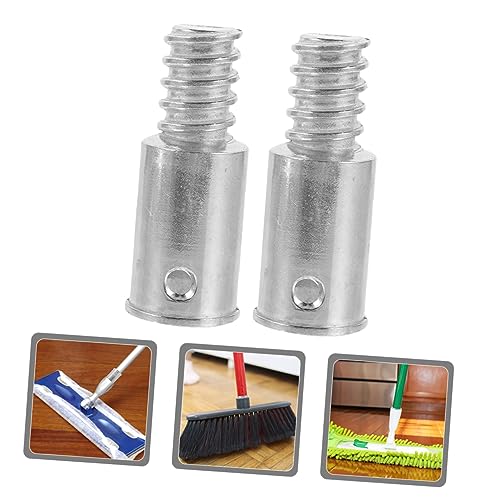 YARNOW 2pcs Tip for Extension Pole Extension Pole Adapter Threaded Tip Replacement Connector Handle Tips for Wood Poles Broom Telescopic Rod mop Head Stainless Steel American Style Metal