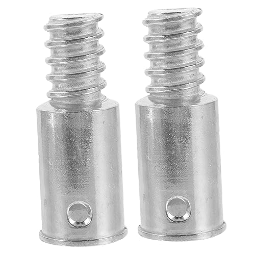 YARNOW 2pcs Tip for Extension Pole Extension Pole Adapter Threaded Tip Replacement Connector Handle Tips for Wood Poles Broom Telescopic Rod mop Head Stainless Steel American Style Metal