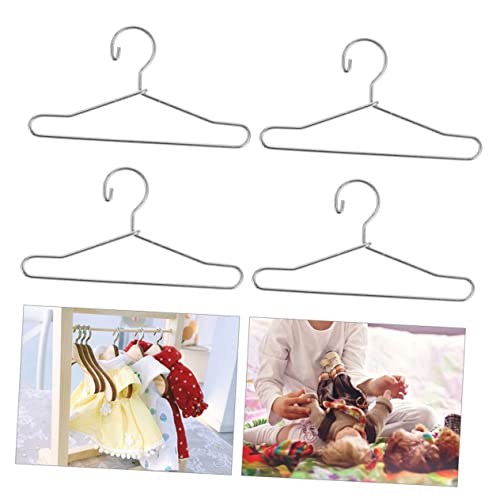 NOLITOY 50 pcs Mini Hanger Toddler Colorful Earrings Baby Metal Clothes Hanger Miniature Coat Hanger Wardrobe Hanger Mini House Supplies Doll Clothing Rack Playhouse Hanger Stand Frame