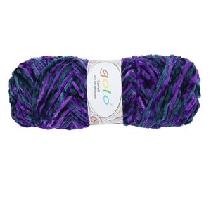 olo chenille yarn for baby blanket 3.5 oz chenille yarn for hand knitting, purple -blue-21