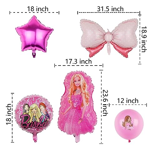 MC TTL- Party Balloons for Barbie Birthday Party Baby Shower Decorations.（2）