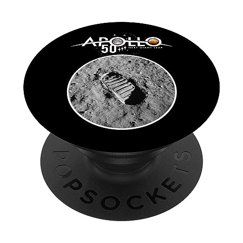 Apollo XI 50th Anniversary NASA Moon Footprint Icon PopSockets Standard PopGrip