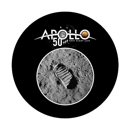 Apollo XI 50th Anniversary NASA Moon Footprint Icon PopSockets Standard PopGrip