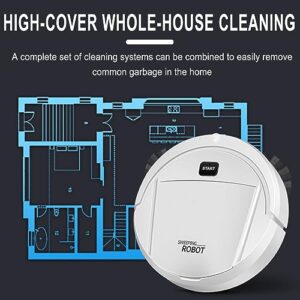 ichuanyi Robot Vacuum Cleaner,Sweeping Robot,Ultra Slim Quiet,Cleans Hard Floors to Medium-Pile Carpets,Integral Memory Multiple Cleaning Modes Vacuum Best (White)