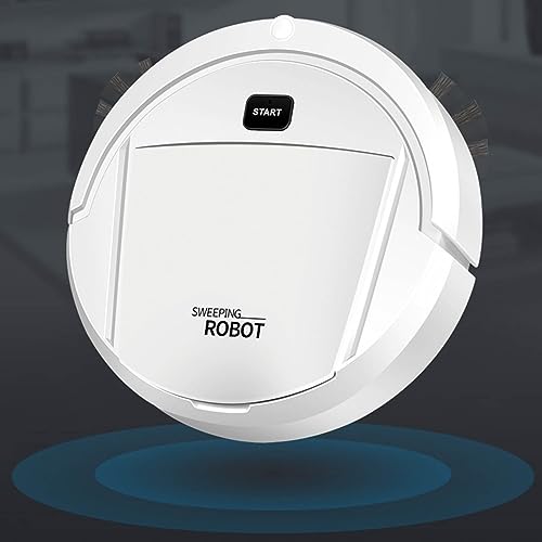 ichuanyi Robot Vacuum Cleaner,Sweeping Robot,Ultra Slim Quiet,Cleans Hard Floors to Medium-Pile Carpets,Integral Memory Multiple Cleaning Modes Vacuum Best (White)