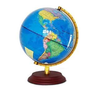 world globe great for kids and adults, 10 inch desk classroom decorative globe with stand, learning education teaching demo home office desk decoration