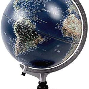 World Globe,Raised Relief Topographical Globe,Built-In LED Light for Night View for Learning Education Teaching Demo Home Office Desk Decoration