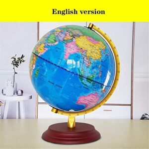 World Globes for Kids - Larger Size Educational World Globe with Stand Adults Desktop World Gobles Educational Toy for Children - Geography Learning Toy,B