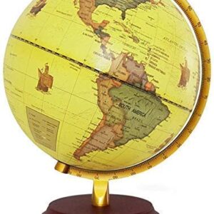 World Globe Great for Kids And Adults with Stand Desk 10 Inch Globe Educational Deluxe Blue Ocean Black Base Full Earth Geography