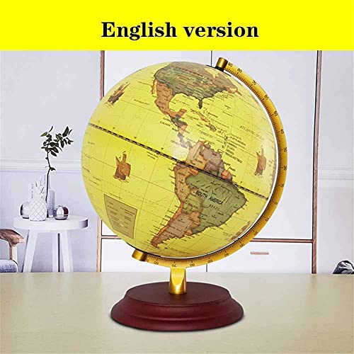 World Globe Great for Kids And Adults with Stand Desk 10 Inch Globe Educational Deluxe Blue Ocean Black Base Full Earth Geography