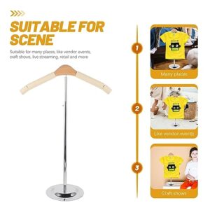 COHEALI Adjustable T Shirt Display Flexible Shoulder Stand Shirt Rack Portable Hanging Metal Clothes Hanger Rack for Clothing Garment Coat Retail Vendor